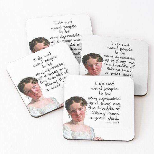 Item preview, I don’t want people to be very agreeable - Jane Austen quote designed and sold by TeeandToast.