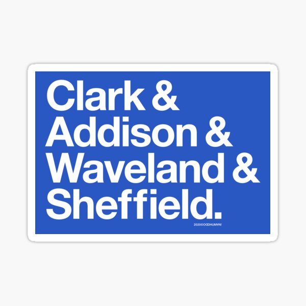 Item preview, Clark & Addison & Waveland & Sheffield Chicago designed and sold by oddhuman.