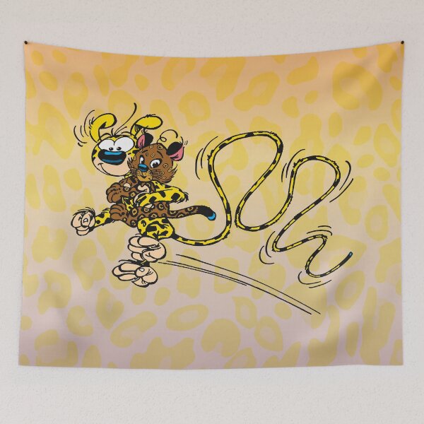 Item preview, Marsupilami with Edwardo the leopard / Yellow design designed and sold by Hubashop.