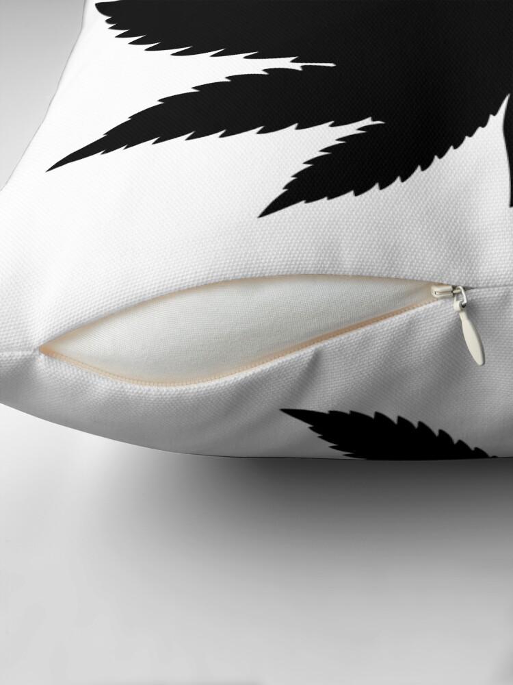 Thumbnail 2 of 4, Pillow, Black Cannabis designed and sold by SiddharthaMoon.