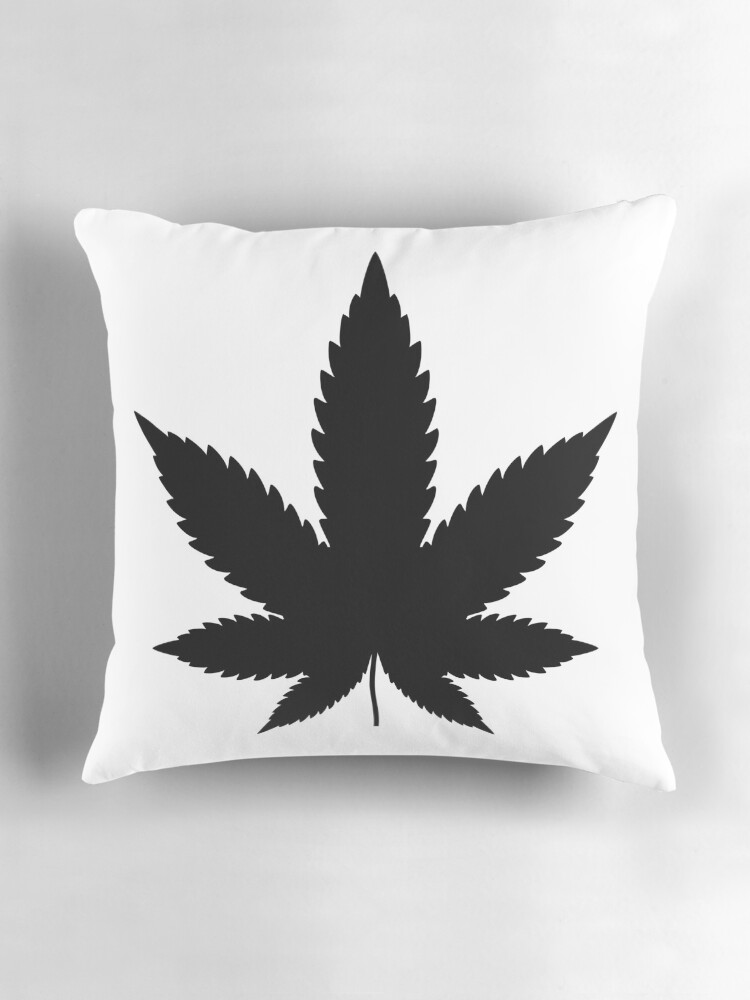 Thumbnail 3 of 4, Pillow, Black Cannabis designed and sold by SiddharthaMoon.
