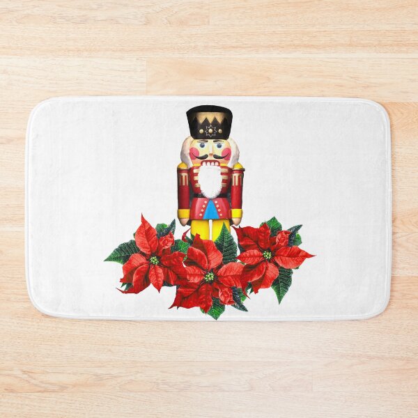 Item preview, Nutcracker Santa Claus Poinsetta Flowers designed and sold by Move-Art.