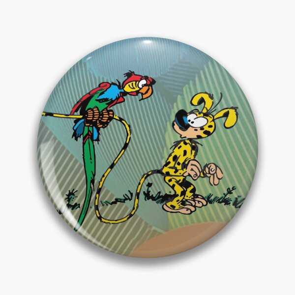 Item preview, Marsupilami and parrot / Orange and blue feather design designed and sold by Hubashop.