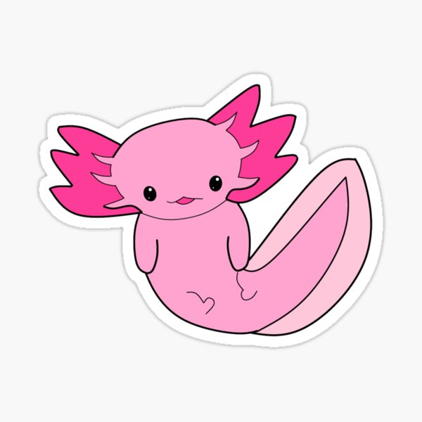 Vista previa del artículo con la obra «Axolotl rosa», diseñado y vendido por Kayleigh Tait.
