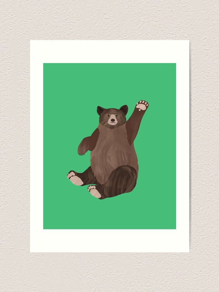 Alternate view of Hello Bear Art Print
