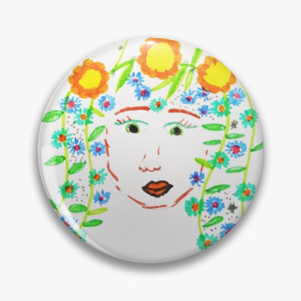 Item preview, Girl with flowery hair by Elisavet designed and sold by azimaplace.