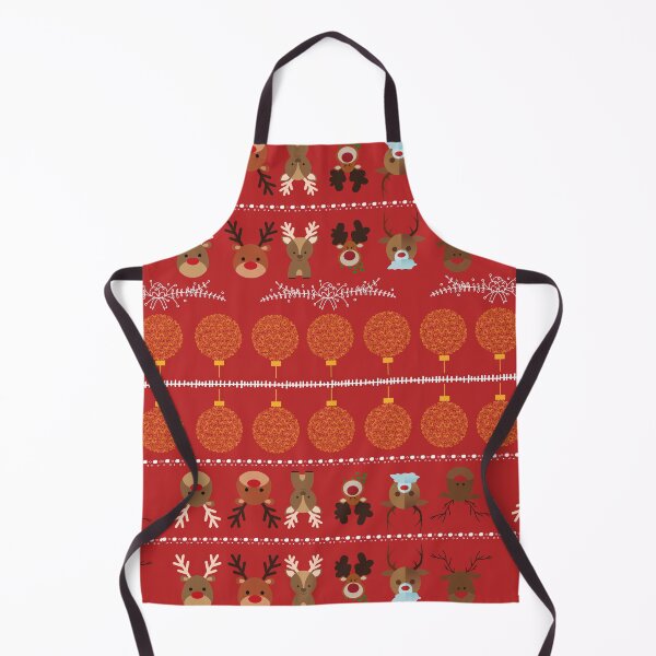Item preview, Cute Christmas Santa Reindeer & Decorations on Red Christmas Background designed and sold by Gifty-Designs.