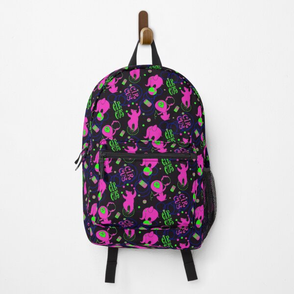 Item preview, Circus pattern (neon colours on black) designed and sold by Irina Ivanova.