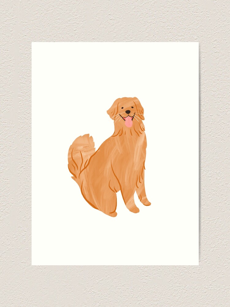 Alternate view of Happy Golden Retriever Art Print
