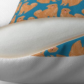 Alternate view of Happy Golden Retriever Throw Pillow