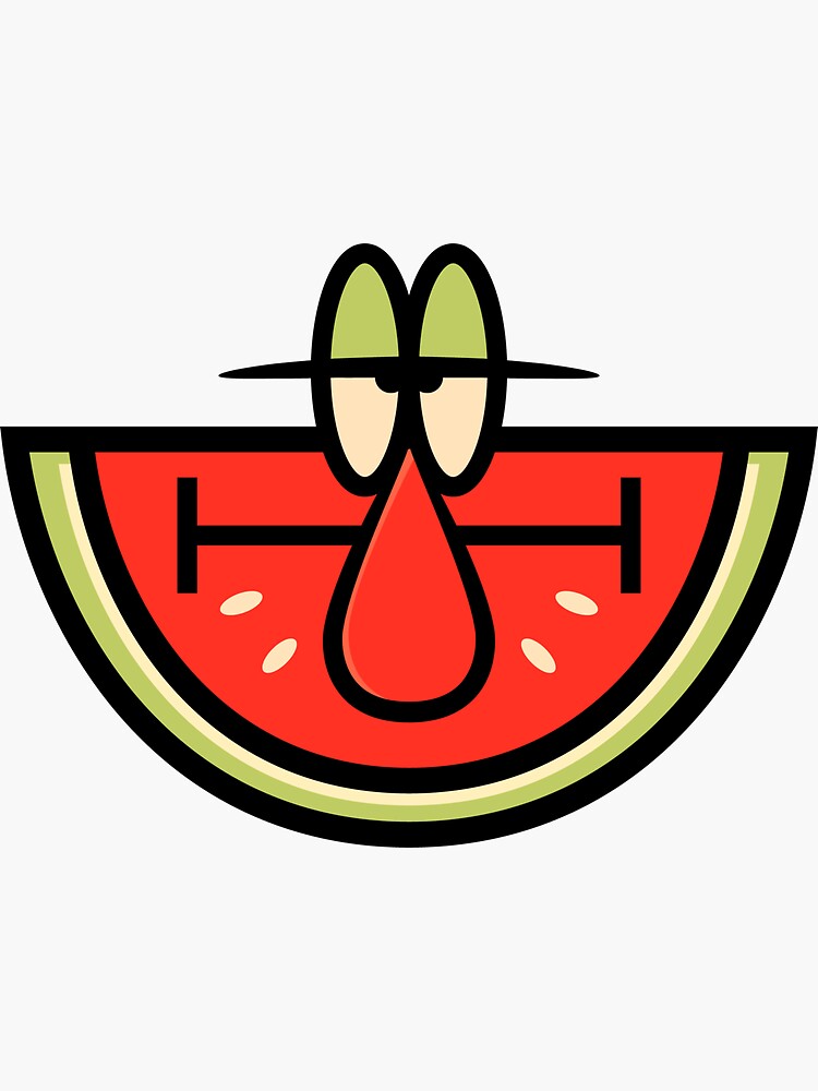 "MELON HEAD" Sticker for Sale by pymns Redbubble