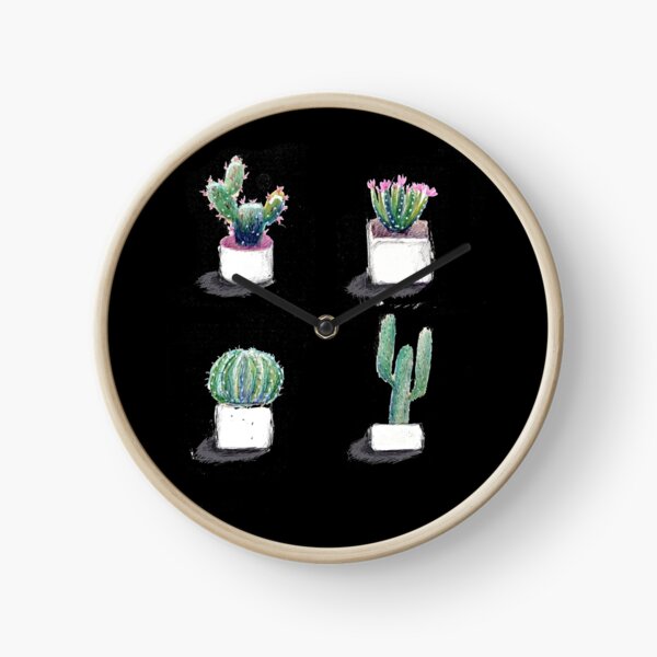 cactus, succulent Clock