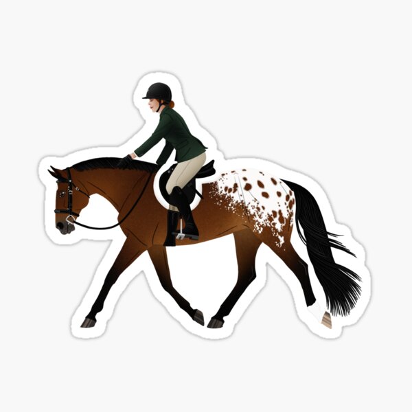 Item preview, Bay Appaloosa and Rider - Equine Rampaige designed and sold by equinerampaige.