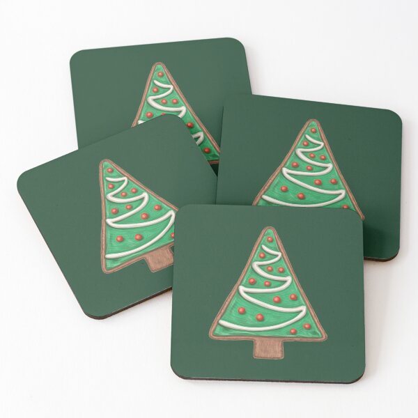 Item preview, Green Icing Sugar Coated Gingerbread Tree Cookie designed and sold by Alicia Chee.