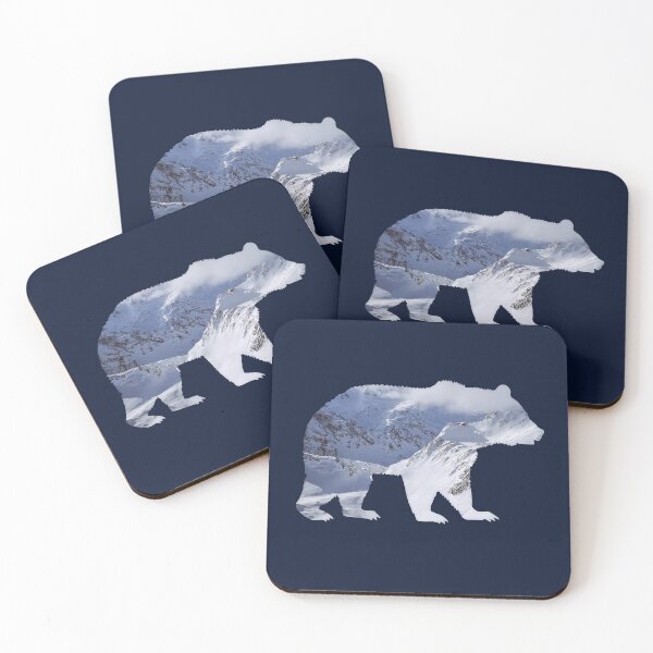 Item preview, Bear with mountain landscape summits designed and sold by FrenchsTuck.