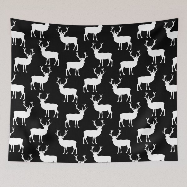 Item preview, White Stag Elegant Nature Lover Pattern designed and sold by AntiqueImages.