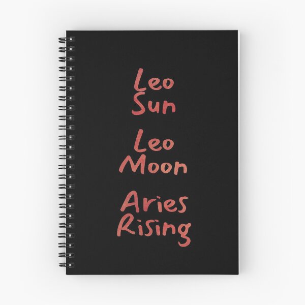 Item preview, Leo Sun Leo Moon Aries Rising Text designed and sold by leomooncreates.