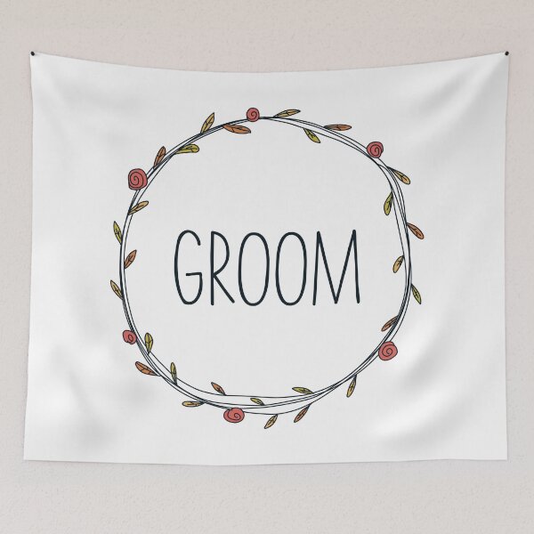 Item preview, Groom with autumn leaves for fall wedding designed and sold by JokeGysen.