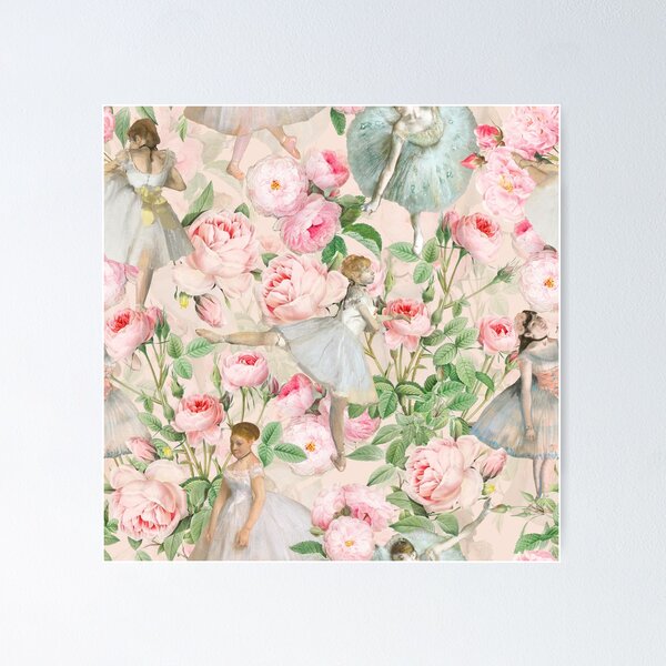 Item preview, Práctica de ballet con rosas - Jardín botánico Edgar Degas Nightgarden designed and sold by UtArt.