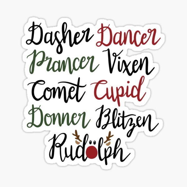 Item preview, Reindeer Names designed and sold by MakeMerry.