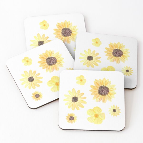 Item preview, Yellow flowers in watercolor sticker set designed and sold by Just  Names.