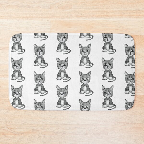 Item preview, Cute Kitten with BIG Eyes Pencil Drawing designed and sold by JoyfulWhimsy.