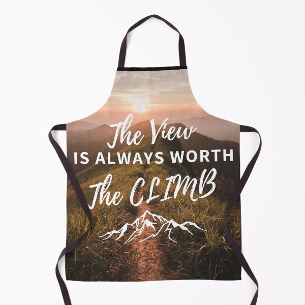 Item preview, The View is Always Worth the Climb Mountain landscape Hiking Adventure Quote Saying lettering Text Inspiration Photograph Fine Art Print Design 1 designed and sold by fineartprints1.