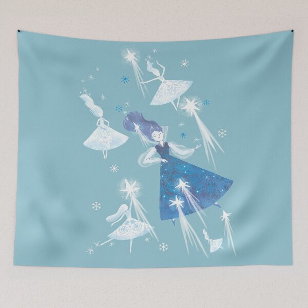 Item preview, Queen of Snowflakes New Year Illustration Art  December January February designed and sold by morikoMomoko.