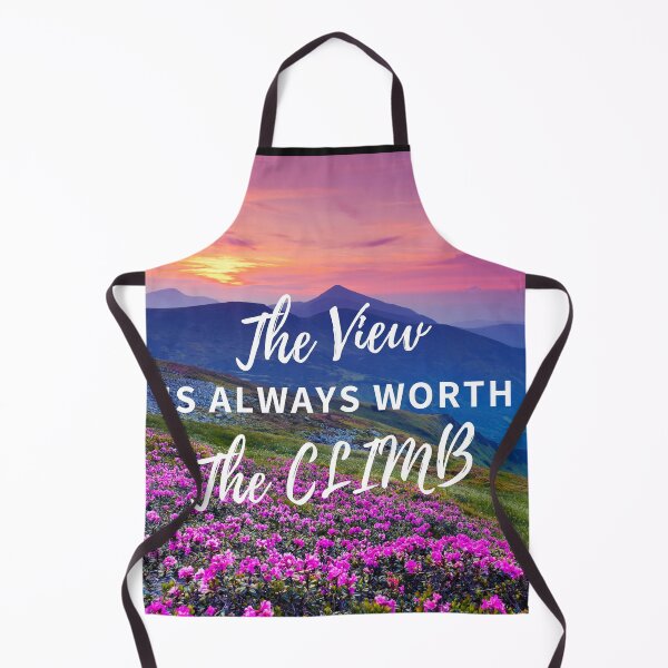 Item preview, The View is Always Worth the Climb Mountain landscape Hiking Adventure Quote Saying lettering Text Inspiration Photograph Fine Art Print Design 2 designed and sold by fineartprints1.