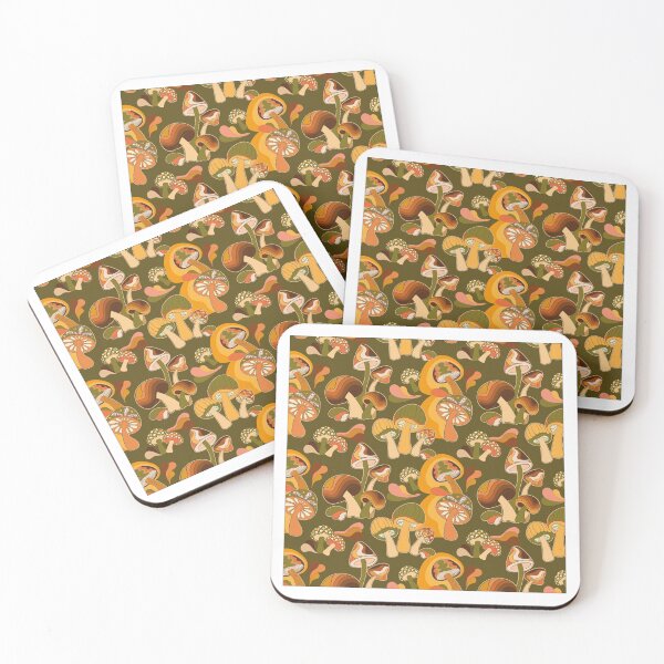 Item preview, Mushroom Print Pattern Green designed and sold by Ink Tally.