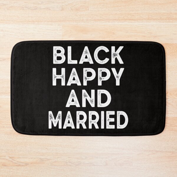 Item preview, black happy and married Wedding Anniversary Gift  designed and sold by Majesticoo.