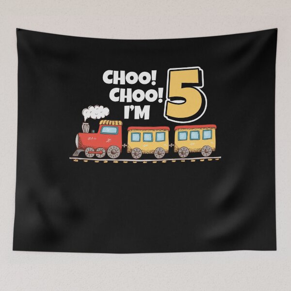 Item preview, Choo Choo I'm % Happy Bithday Party Celebration 5th Natal designed and sold by shirti.