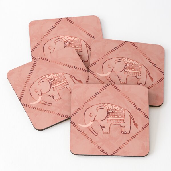 Item preview, Elephants - Coral designed and sold by Olooriel.