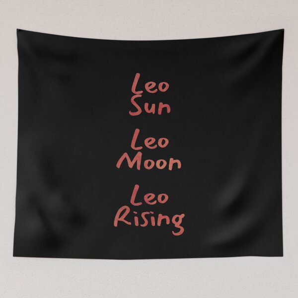 Item preview, Leo Sun Leo Moon Leo Rising Text designed and sold by leomooncreates.