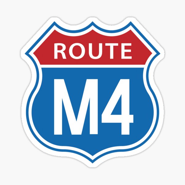Vista previa del artículo con la obra «Ruta M4», diseñado y vendido por WelshBanter.