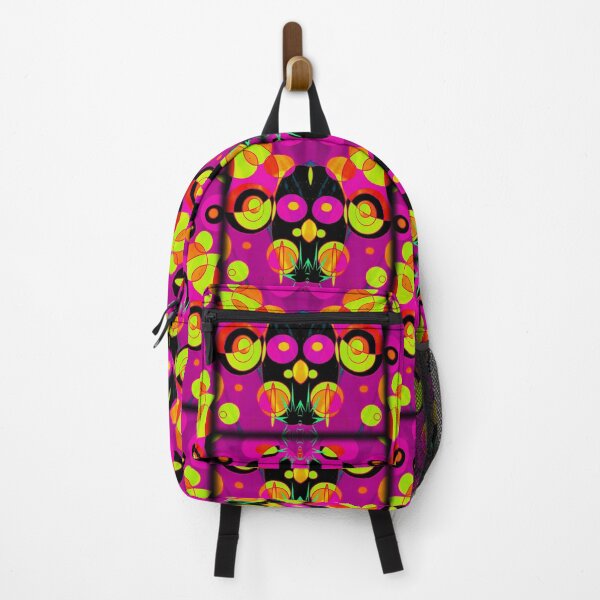 Item preview, Vibrant Pink Yellow Abstract Face Art Print designed and sold by Mary Riley.