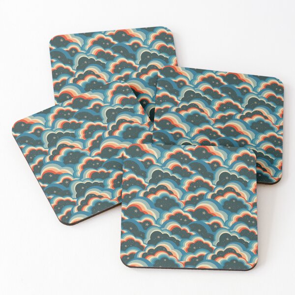 Item preview, Psychedelic, Retro, 60s 70s Clouds and stars designed and sold by Ink Tally.