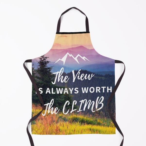Item preview, The View is Always Worth the Climb Mountain landscape Hiking Adventure Quote Saying lettering Text Inspiration Photograph Fine Art Print Design 5 designed and sold by fineartprints1.
