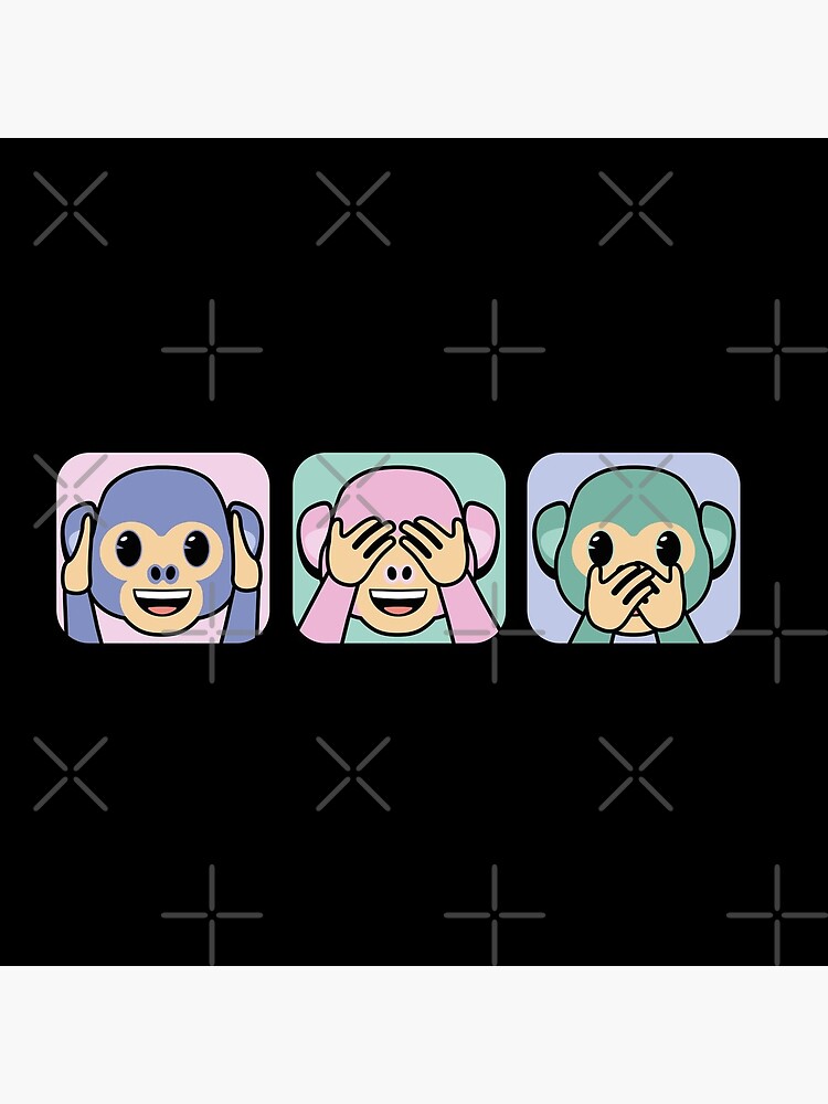 Three wise monkeys emojis by Eenig