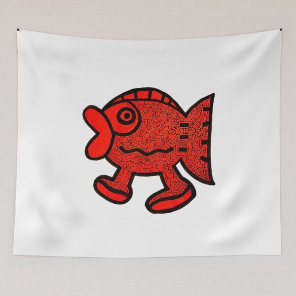 Item preview, Red Snapper Fish Doodle designed and sold by So Witcasm ?.