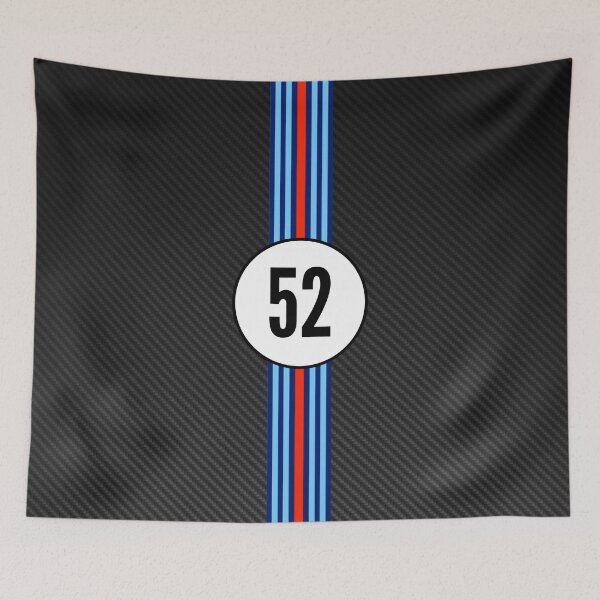 Item preview, Martini Racing Number 52 Carbon Poster – Classic Livery Art designed and sold by Road To Track.