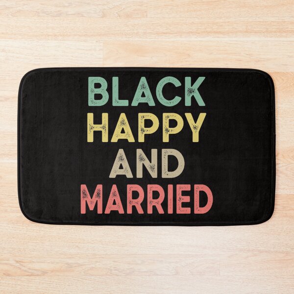Item preview, black happy and married Wedding Anniversary Gift  designed and sold by Majesticoo.