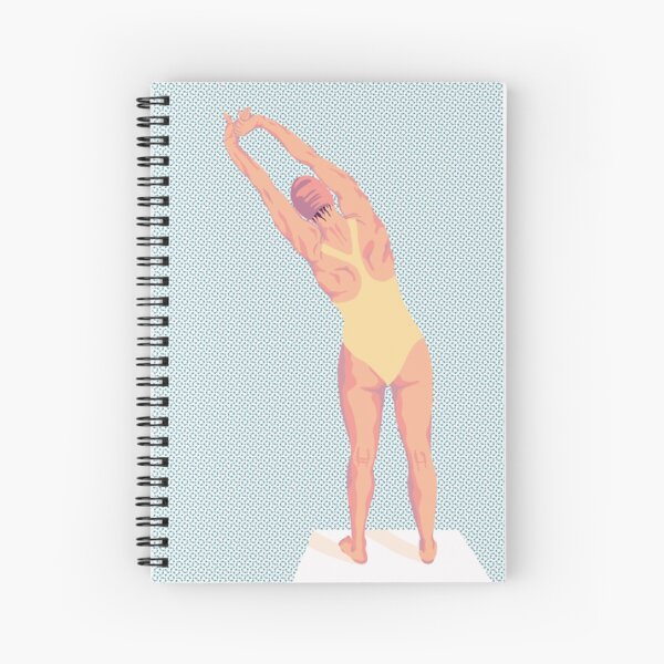 Item preview, Stretching Swimmer Halftone Sunset Colors designed and sold by VeronArtLab.