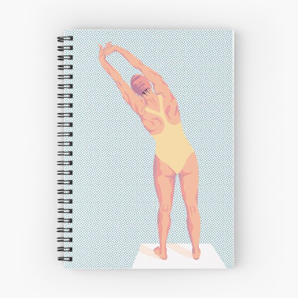 Item preview, Stretching Swimmer Halftone Sunset Colors designed and sold by VeronArtLab.