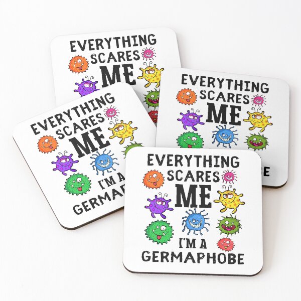 Item preview, Everything Scares Me I Am A Germaphobe Funny Colorful Germs Design designed and sold by Anushka-art.