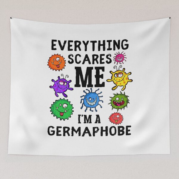 Item preview, Everything Scares Me I Am A Germaphobe Funny Colorful Germs Design designed and sold by Anushka-art.