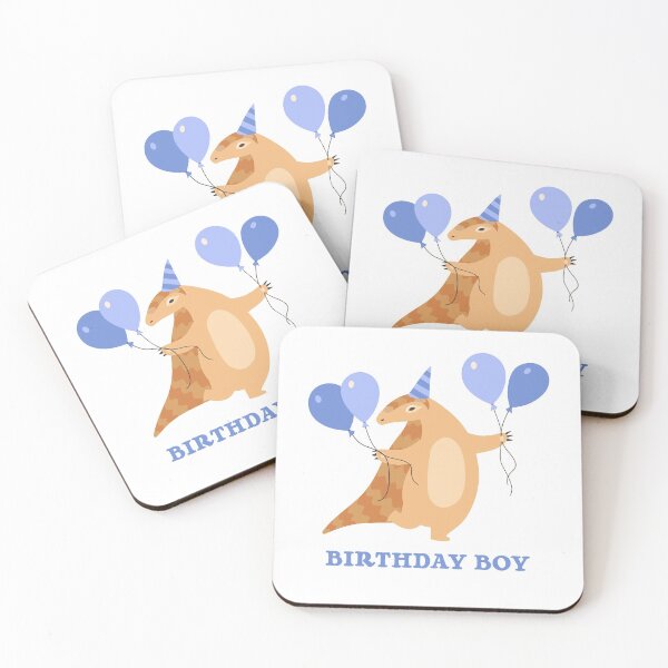 Item preview, Cute BIRTHDAY PANGOLIN Birthday Boy Blue  designed and sold by a-little-ink.