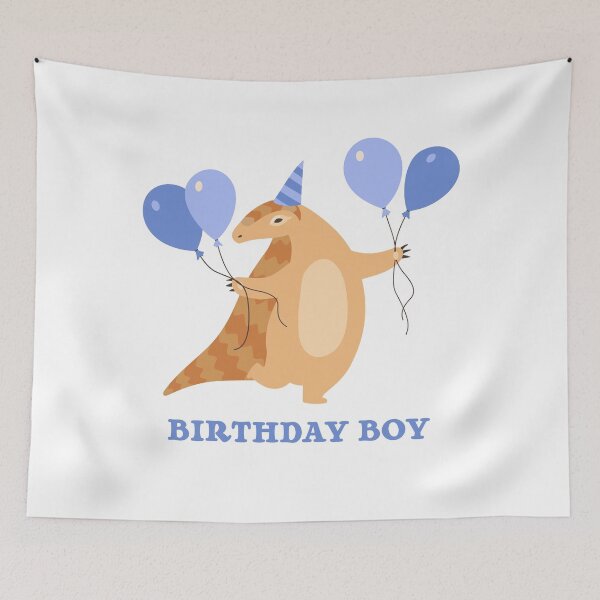 Item preview, Cute BIRTHDAY PANGOLIN Birthday Boy Blue  designed and sold by a-little-ink.