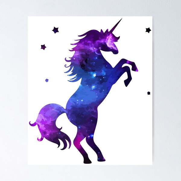 Item preview, Unicornio espacial silueta designed and sold by ProjecTees.
