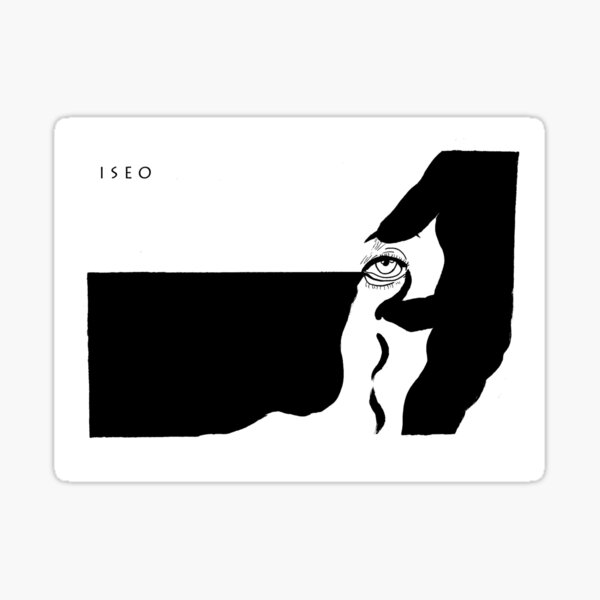 "Eye wide open black and white." Sticker for Sale by ISEOSORANGES